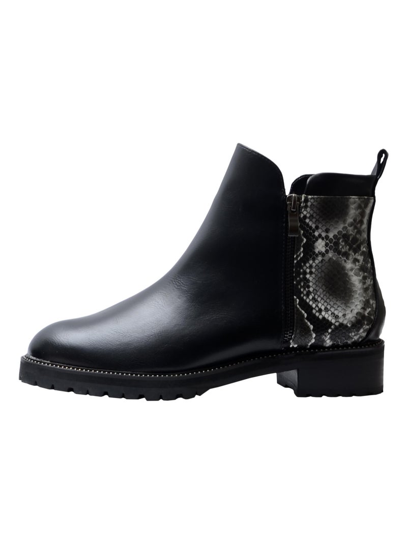 Bottines Bikers The Divine Factory Noir - Kiabi