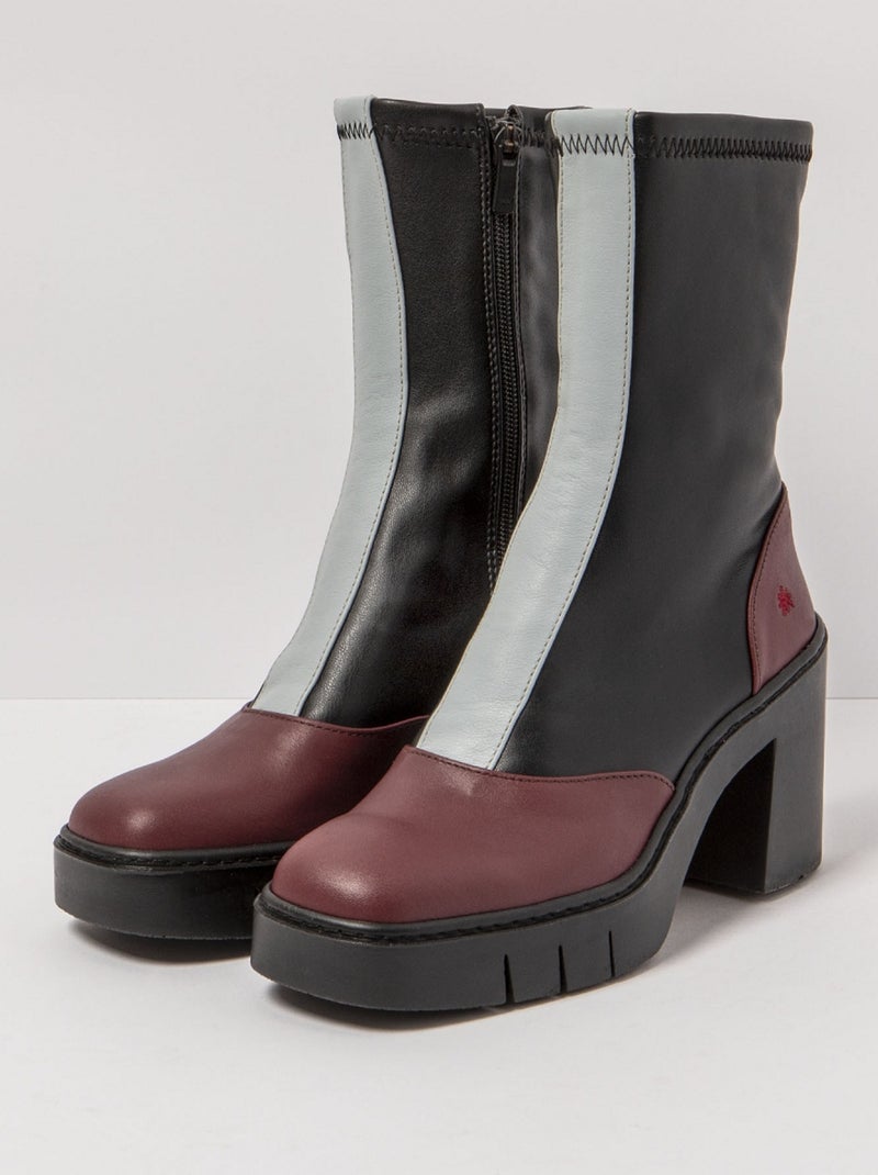 Bottines Boots Femme Art Bordeaux - Kiabi