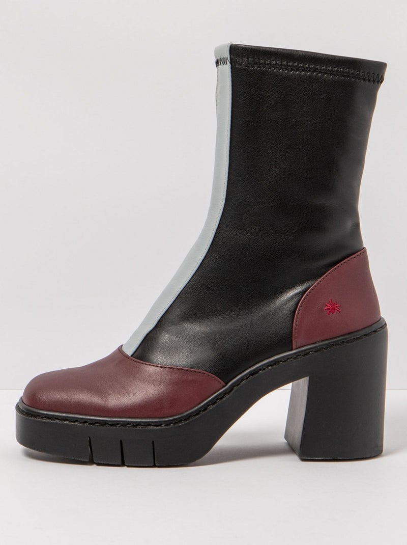 Bottines Boots Femme Art Bordeaux - Kiabi