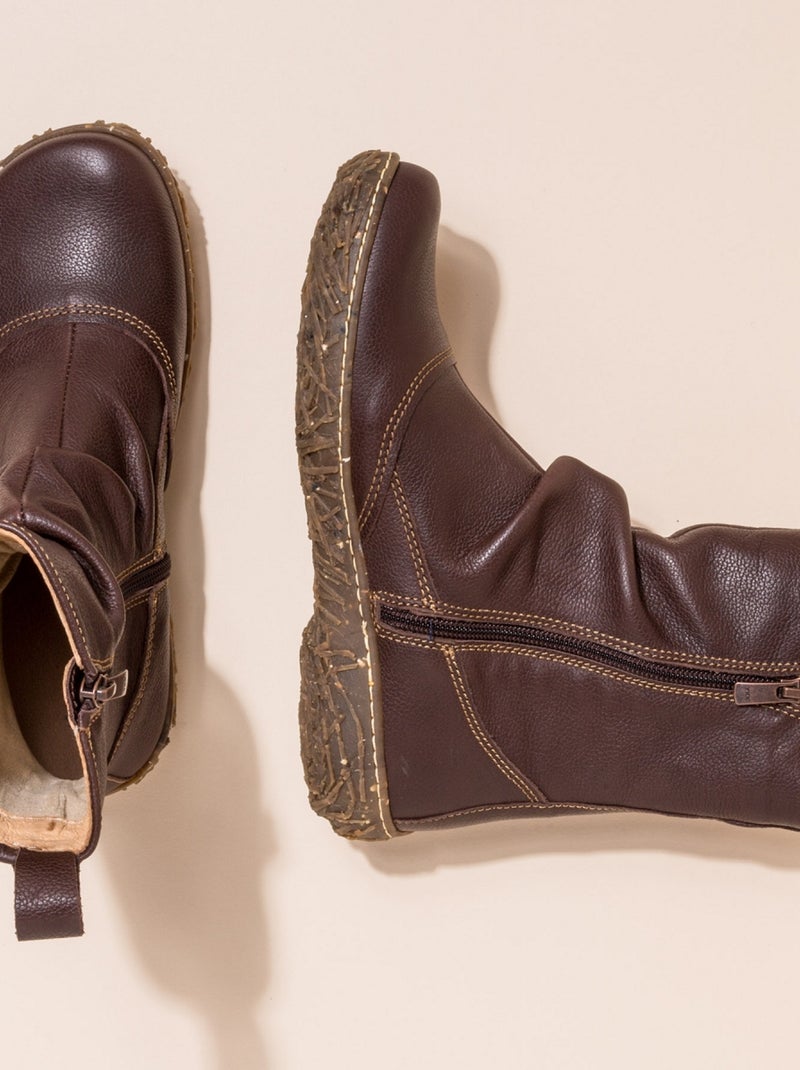 Bottines Boots Femme El Naturalista Marron - Kiabi