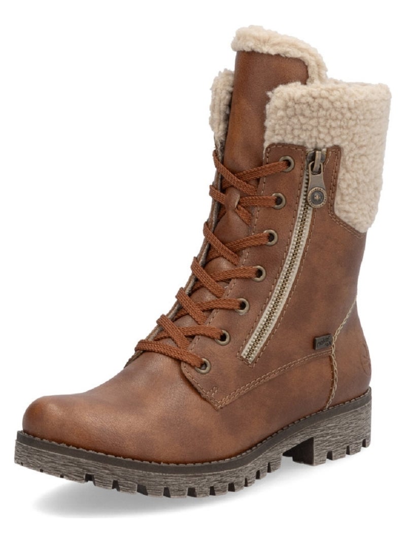 Bottines Boots Femme Rieker Marron - Kiabi