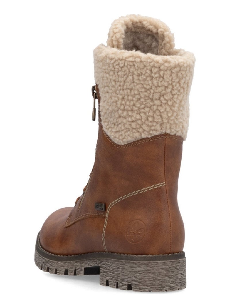 Bottines Boots Femme Rieker Marron - Kiabi