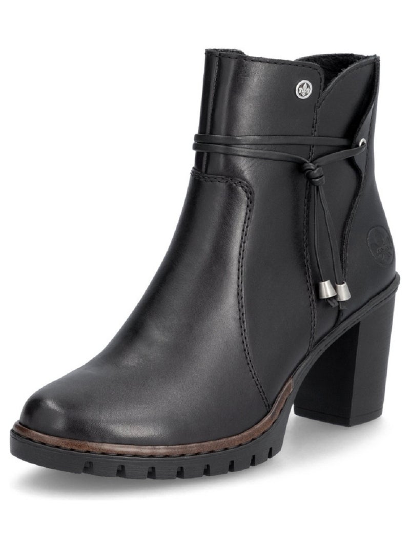 Bottines Boots Femme Rieker Noir - Kiabi