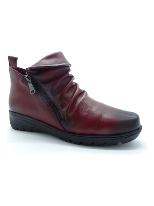 Bottines Boots Paula Urban Rouge - Kiabi