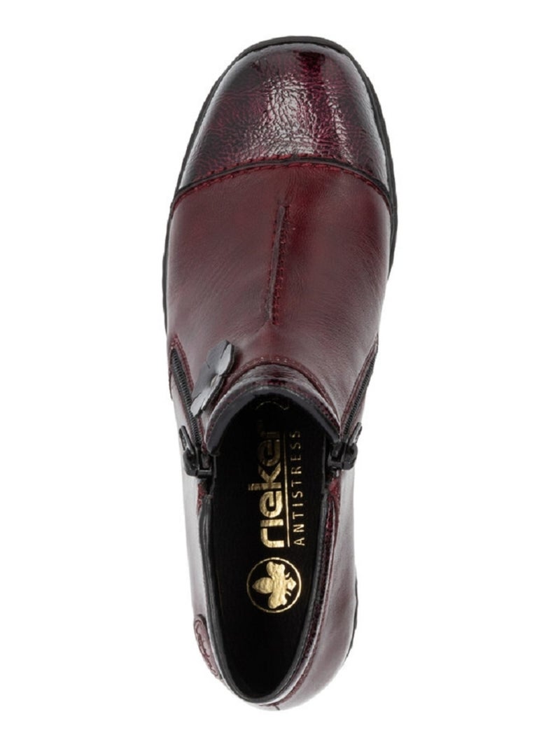 Bottines Boots Rieker Bordeaux Bordeaux - Kiabi