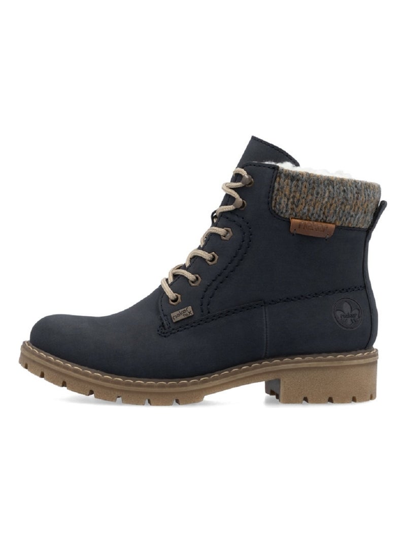 Bottines Boots Rieker Marine Bleu marine - Kiabi