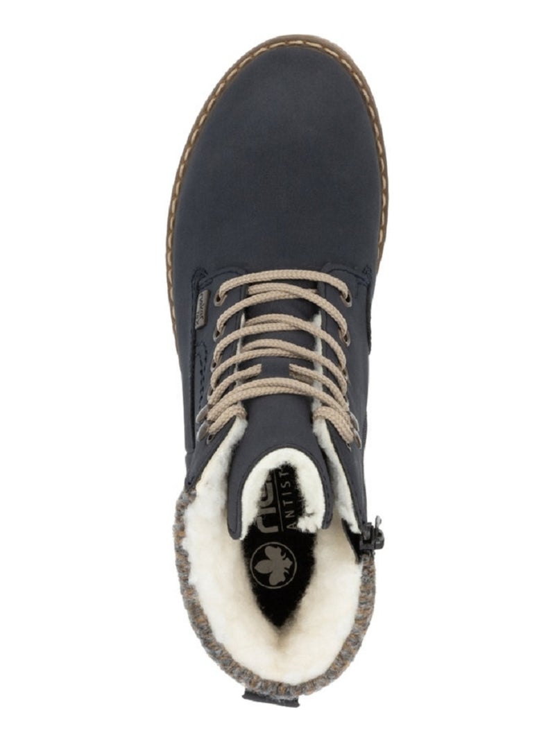 Bottines Boots Rieker Marine Bleu marine - Kiabi