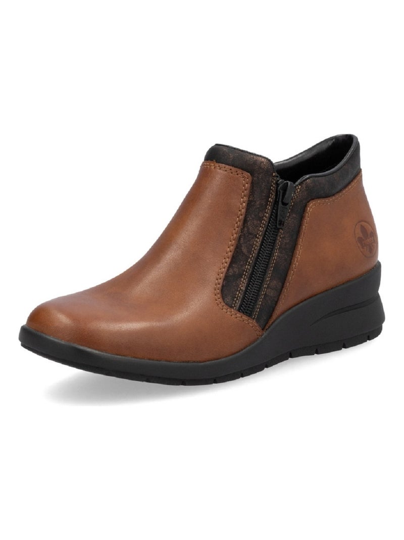 Bottines Boots Rieker Marron Marron - Kiabi