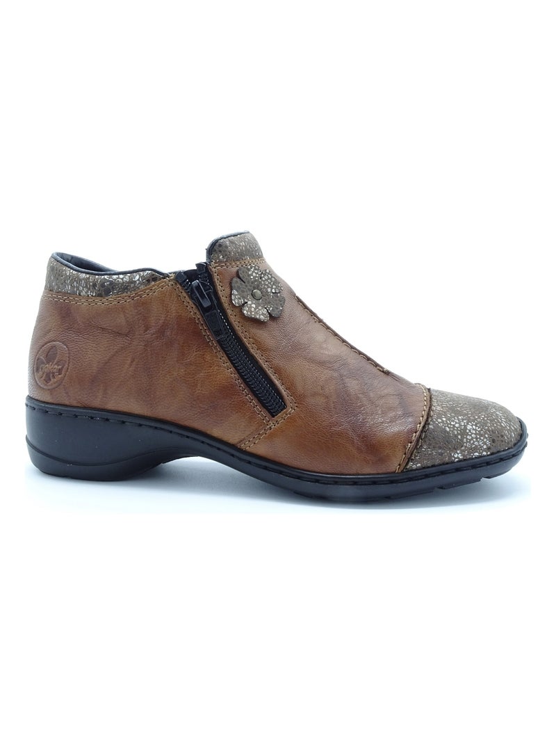 Bottines Boots Rieker Marron Marron - Kiabi