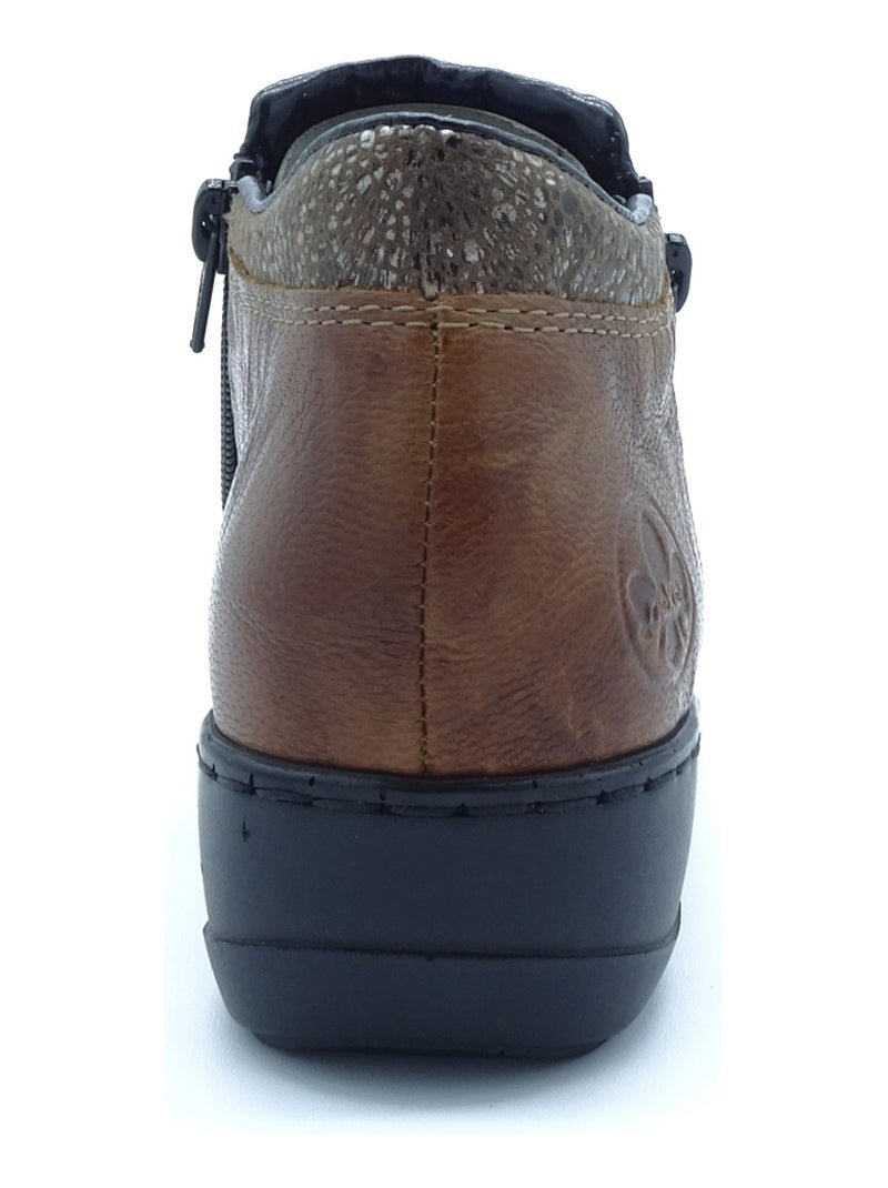 Bottines Boots Rieker Marron Marron - Kiabi