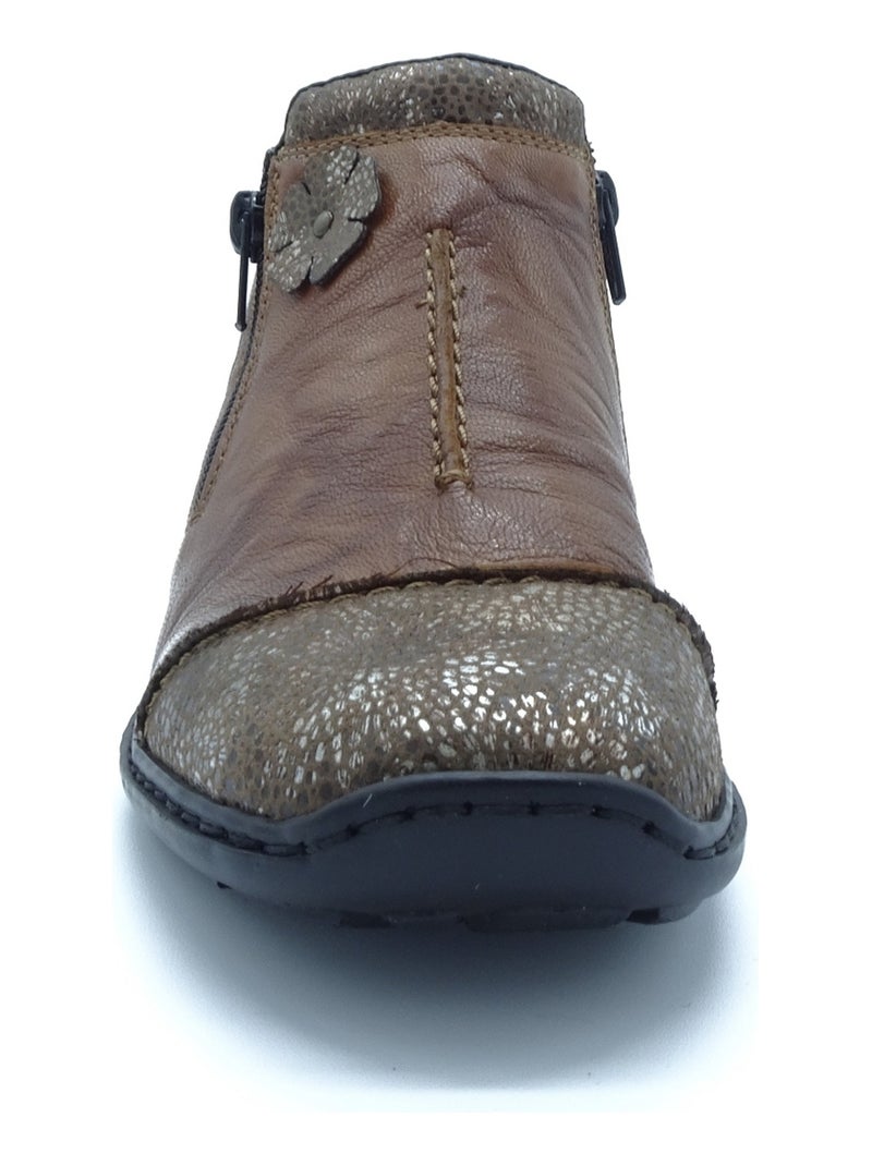 Bottines Boots Rieker Marron Marron - Kiabi
