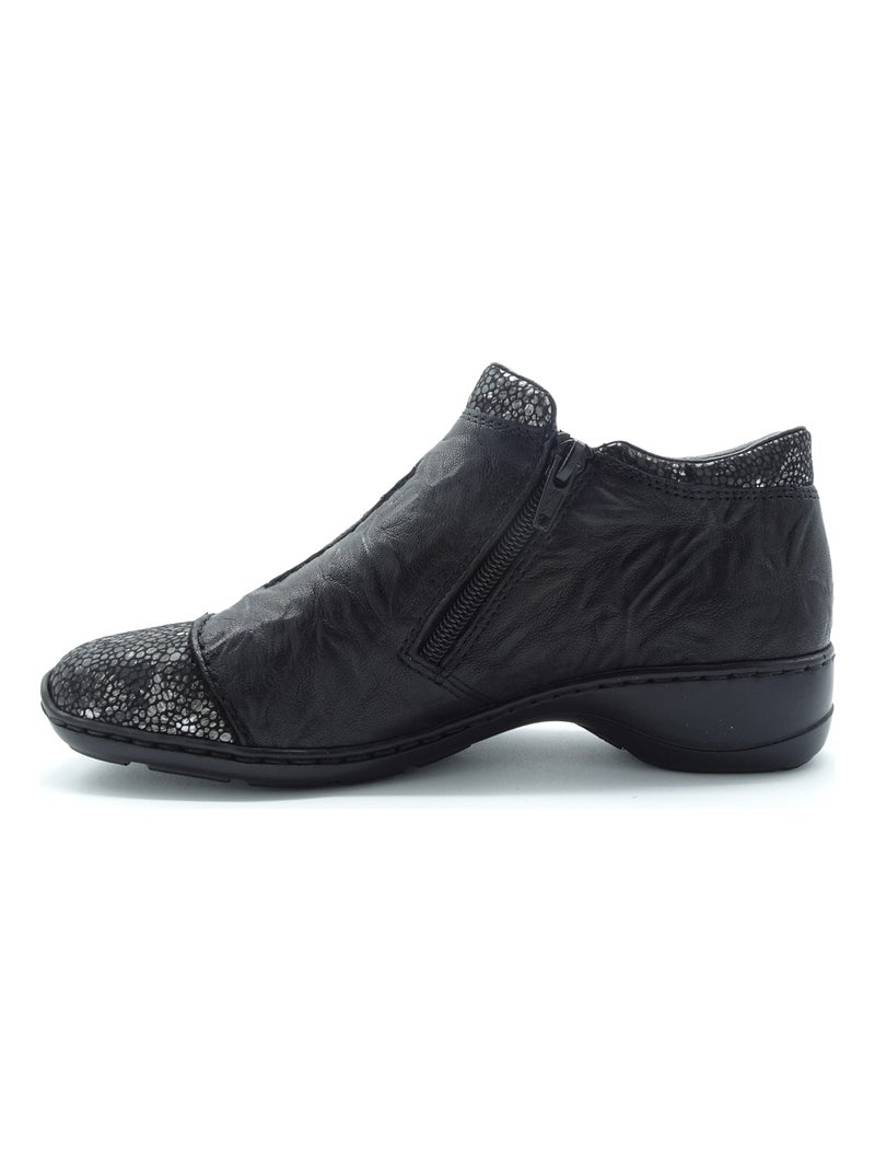 Bottines Boots Rieker Noir Noir - Kiabi