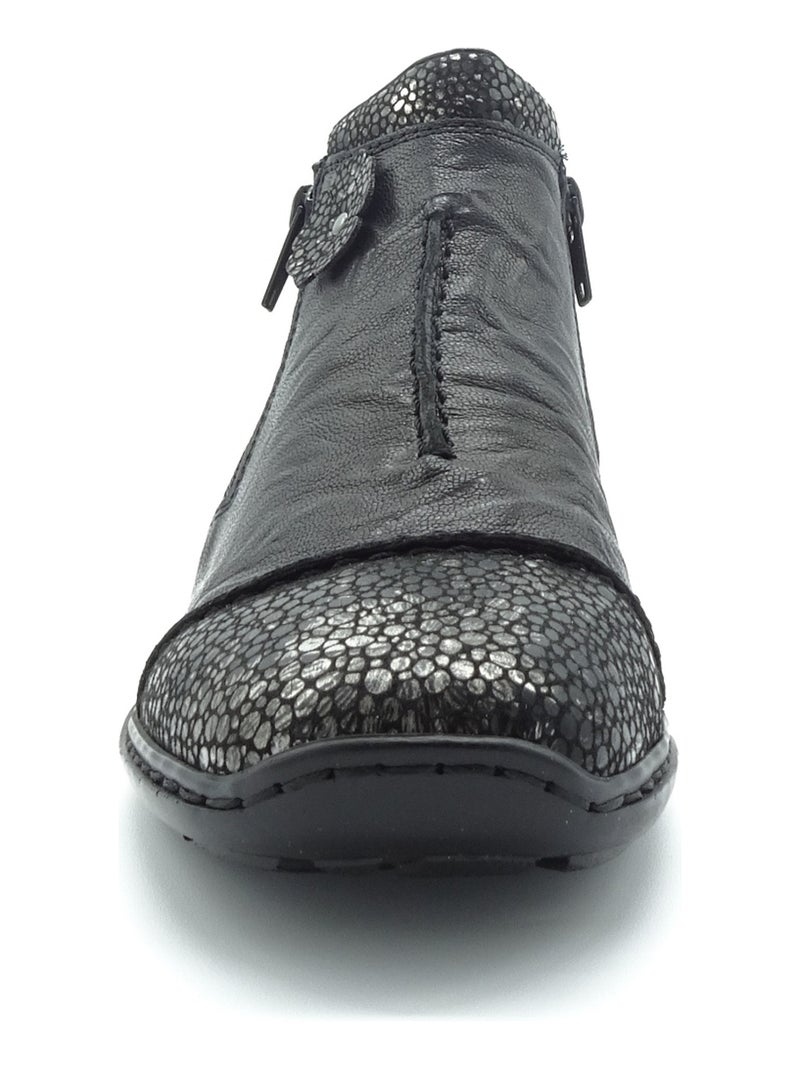 Bottines Boots Rieker Noir Noir - Kiabi