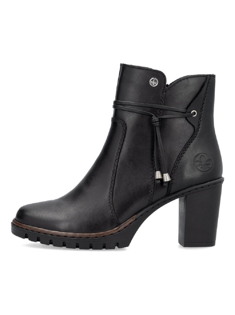 Bottines Boots Rieker Noir Noir - Kiabi