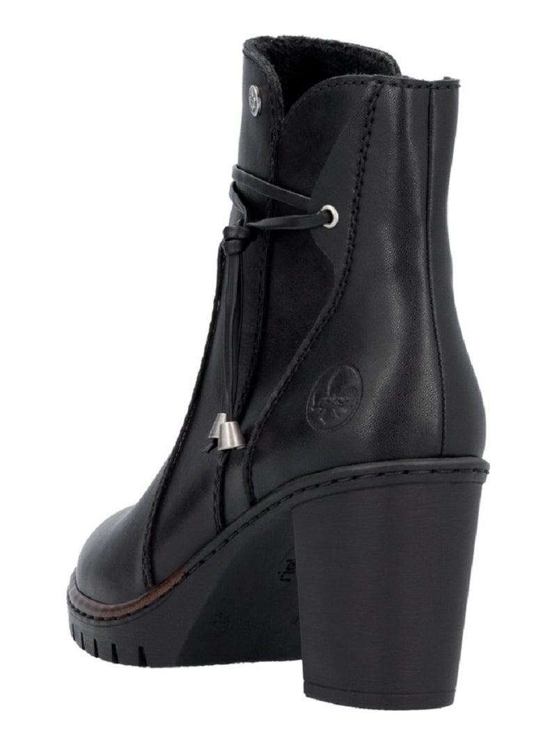 Bottines Boots Rieker Noir Noir - Kiabi