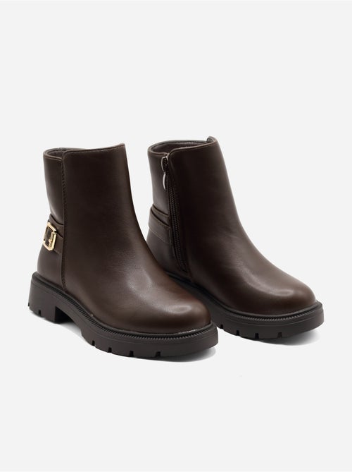 Bottines boucle ardillon - Kiabi