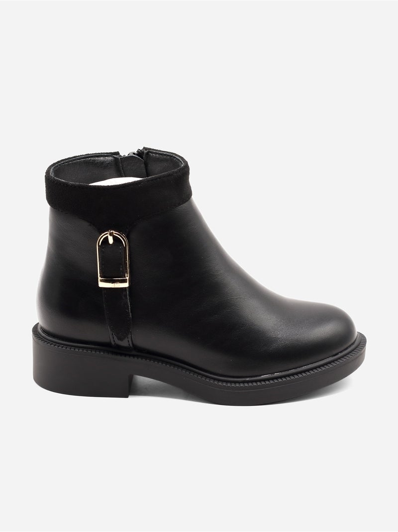 Bottines ? bride Noir - Kiabi