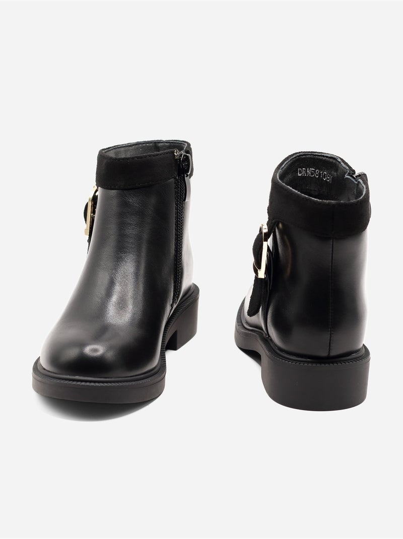 Bottines ? bride Noir - Kiabi