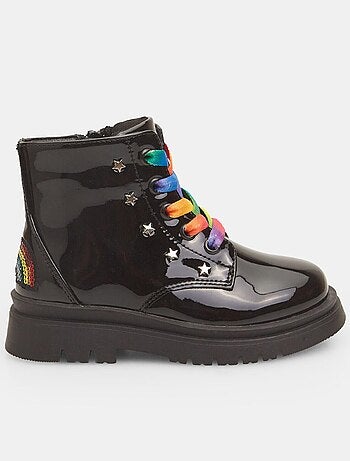 Bottines Bubblegummers avec lacets multicolores