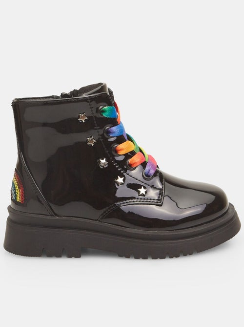 Bottines Bubblegummers avec lacets multicolores - Kiabi