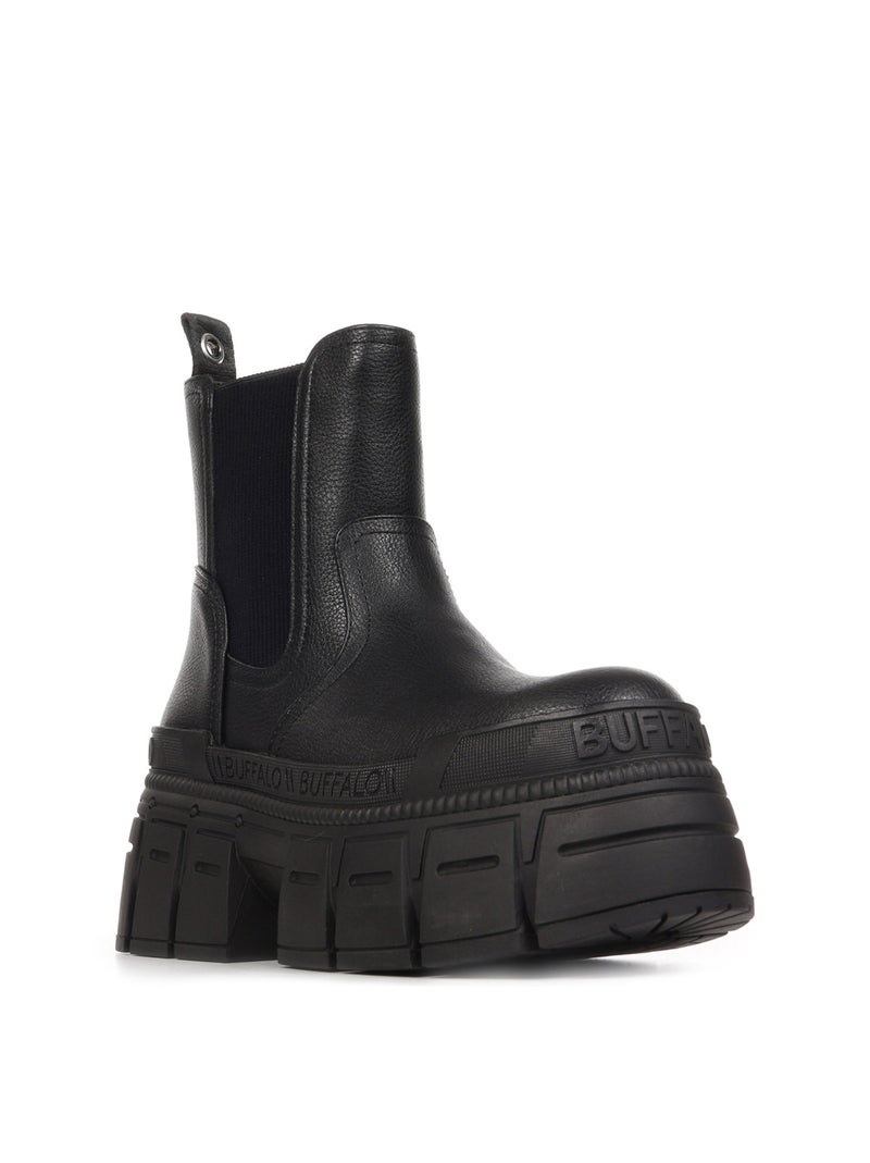Bottines Buffalo Gospher Chelsea Noir - Kiabi