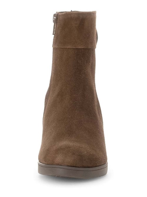 Bottines cacao en velours Gabor - Kiabi
