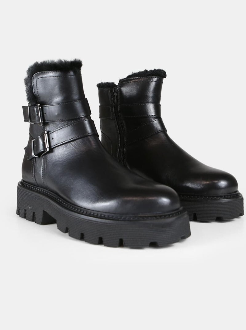 Bottines Casual d'Hiver - BATA Noir - Kiabi
