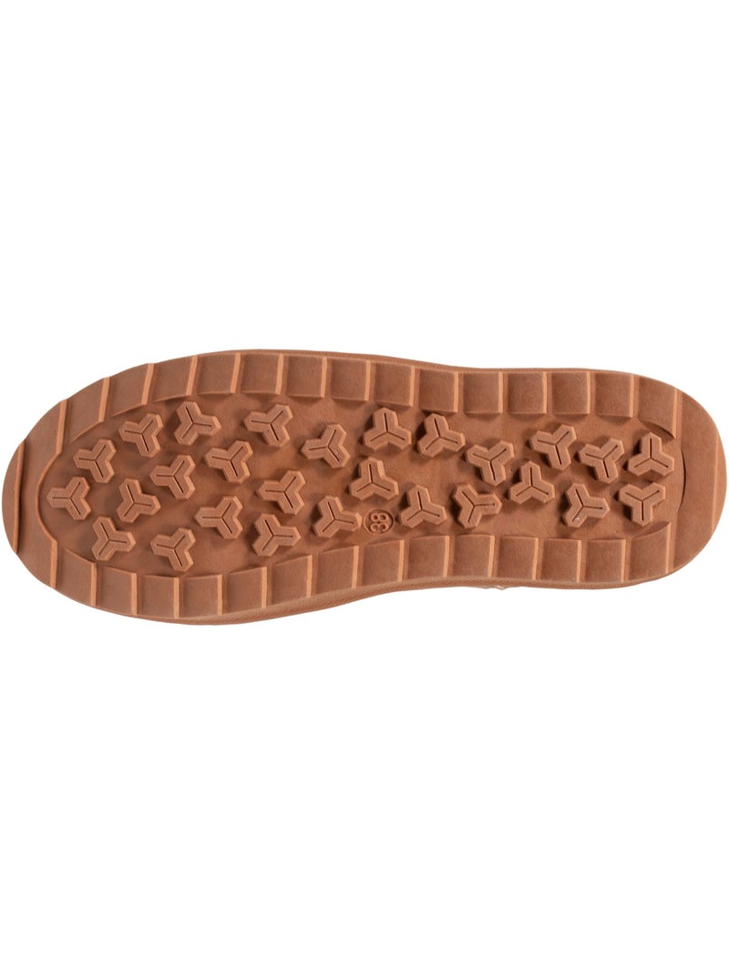 Bottines chaudes, légères, confortables et modernes, effet nubuck Camel - Kiabi
