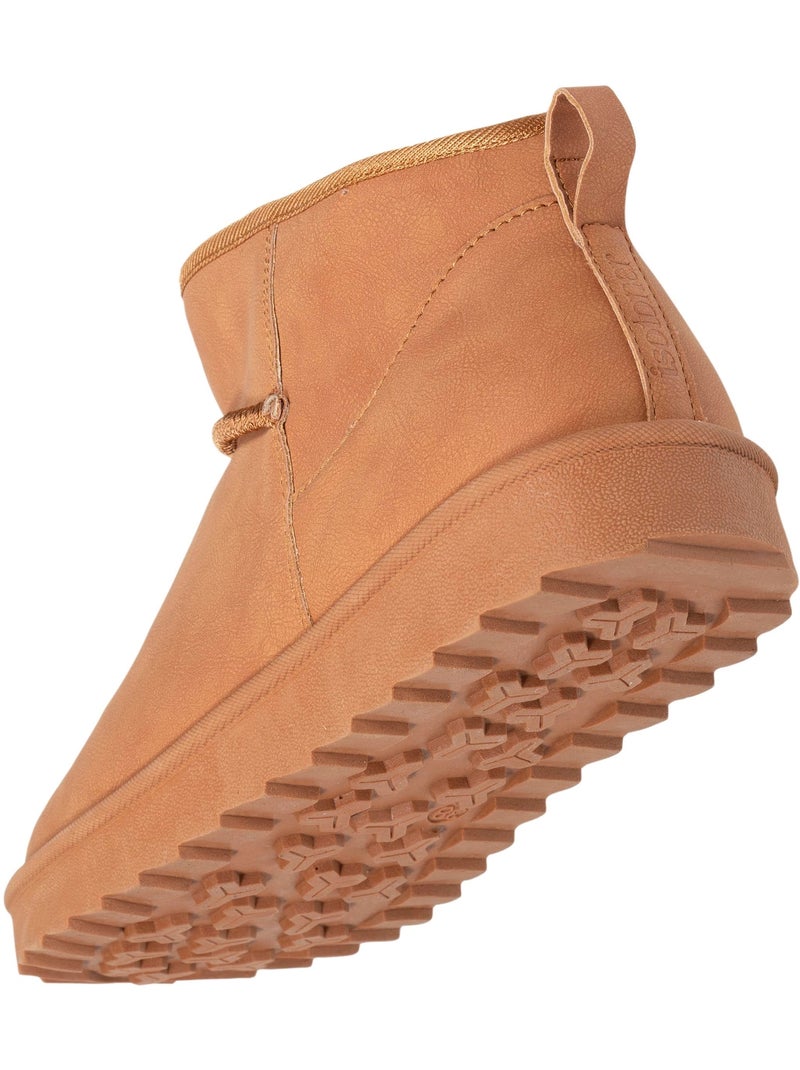 Bottines chaudes, légères, confortables et modernes, effet nubuck Camel - Kiabi