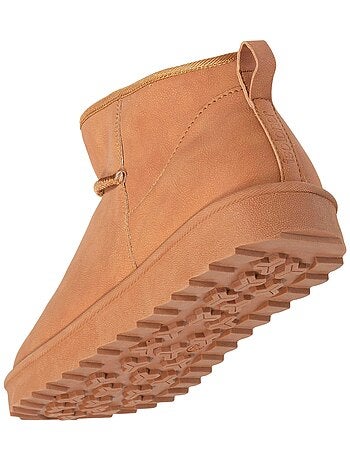 Bottines chaudes, légères, confortables et modernes, effet nubuck Isotoner