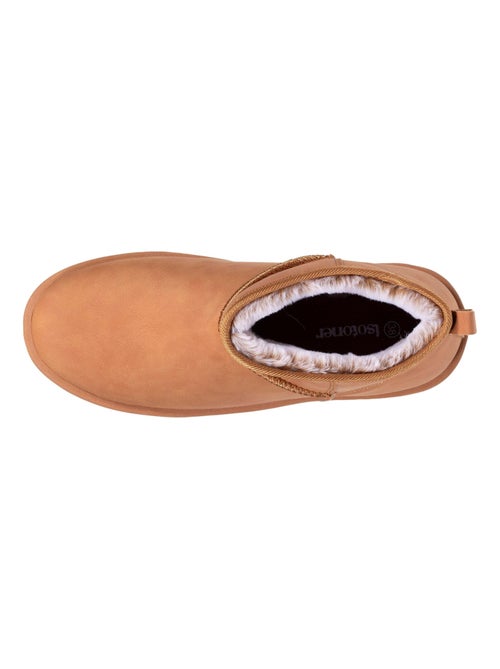 Bottines chaudes, légères, confortables et modernes, effet nubuck  Isotoner - Kiabi