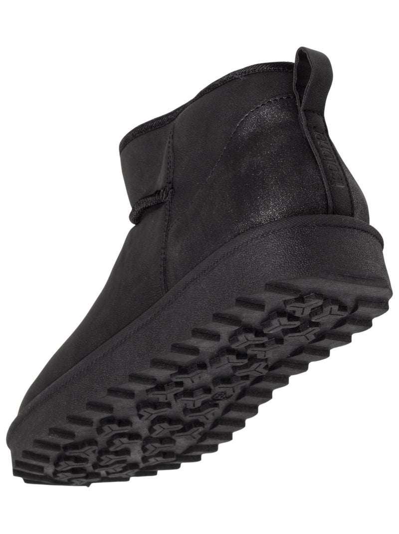 Bottines chaudes, légères, confortables et modernes, effet nubuck  Isotoner Noir - Kiabi