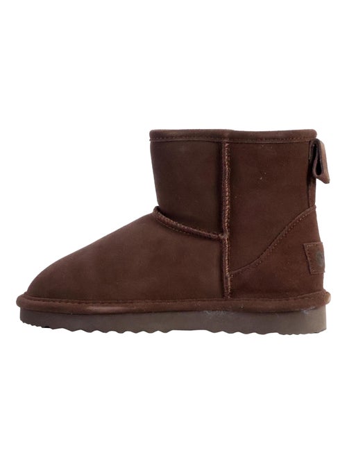 Bottines Chausson Cuir Natural World Bota Alta Merino - Kiabi
