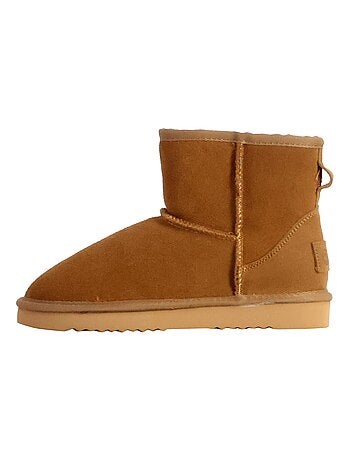 Bottines Chausson Cuir Natural World Bota Alta Merino