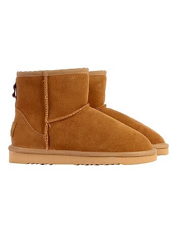 Bottines Chausson Cuir Natural World Bota Alta Merino