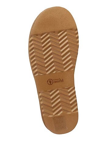 Bottines Chausson Cuir Natural World Bota Alta Merino