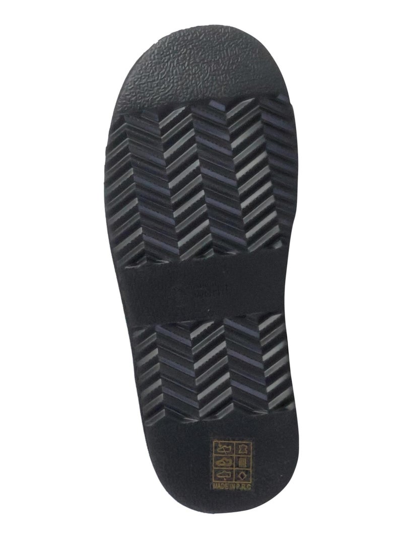 Bottines Chausson Cuir Natural World Bota Alta Merino Noir - Kiabi