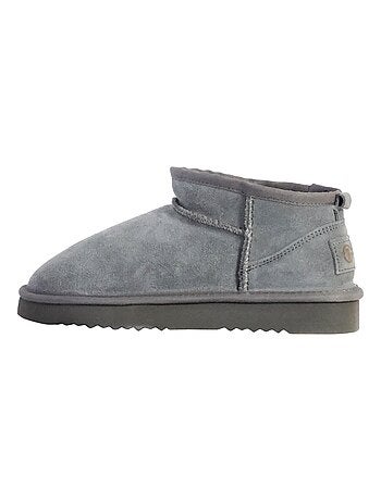 Bottines Chausson Cuir Natural World Media Merino