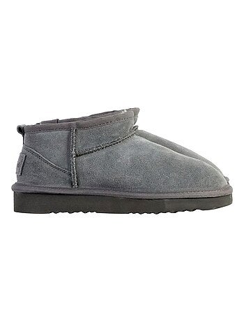 Bottines Chausson Cuir Natural World Media Merino