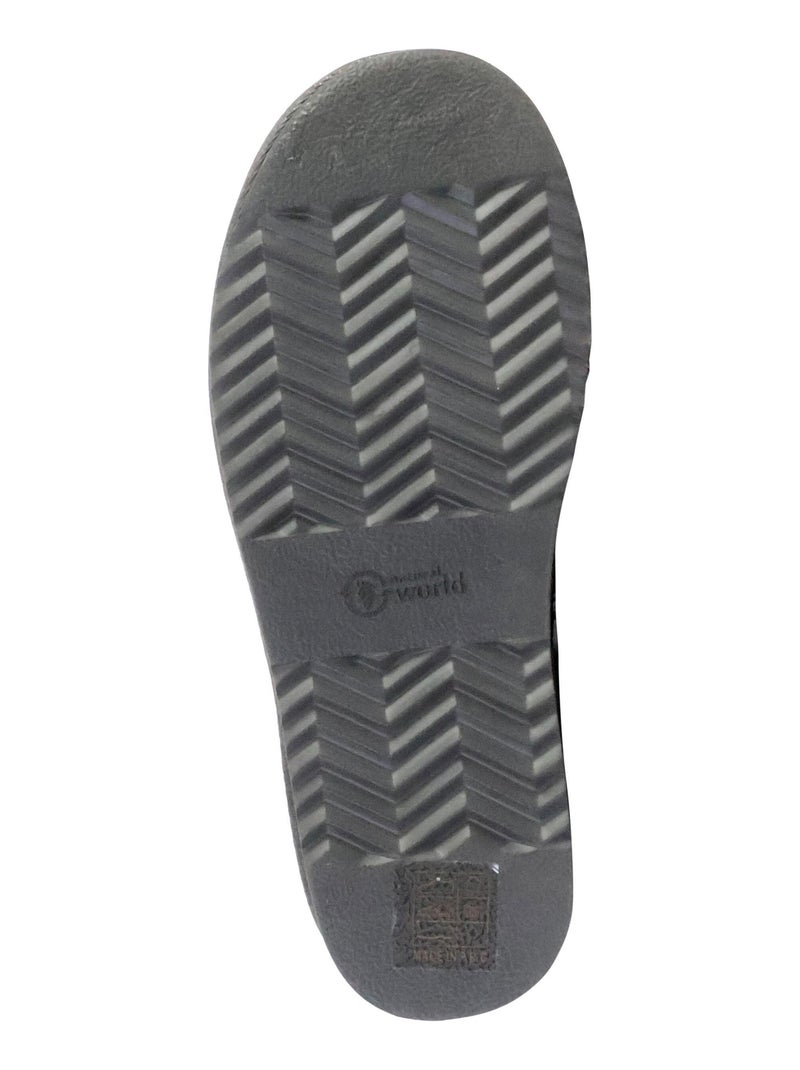 Bottines Chausson Cuir Natural World Media Merino Gris - Kiabi
