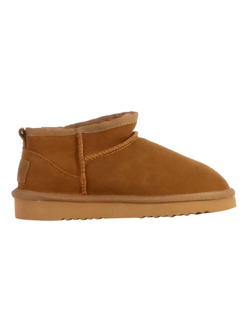 Bottines Chausson Cuir Natural World Media Merino - Kiabi