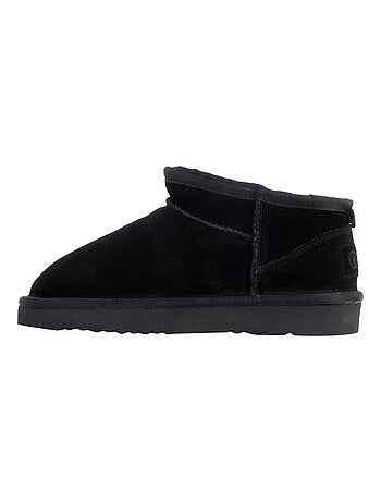 Bottines Chausson Cuir Natural World Media Merino
