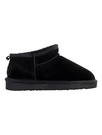 Bottines Chausson Cuir Natural World Media Merino