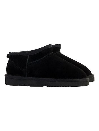 Bottines Chausson Cuir Natural World Media Merino
