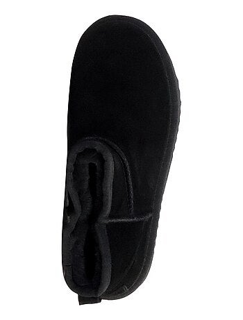 Bottines Chausson Cuir Natural World Media Merino