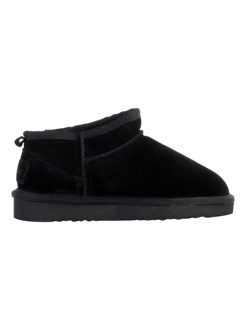 Bottines Chausson Cuir Natural World Media Merino - Kiabi