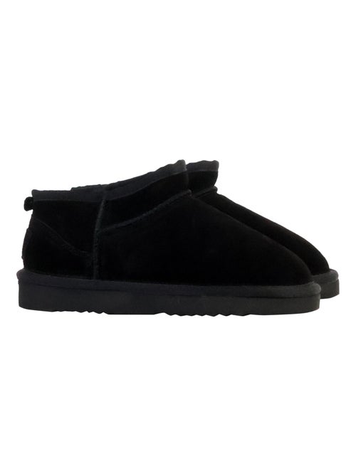 Bottines Chausson Cuir Natural World Media Merino - Kiabi
