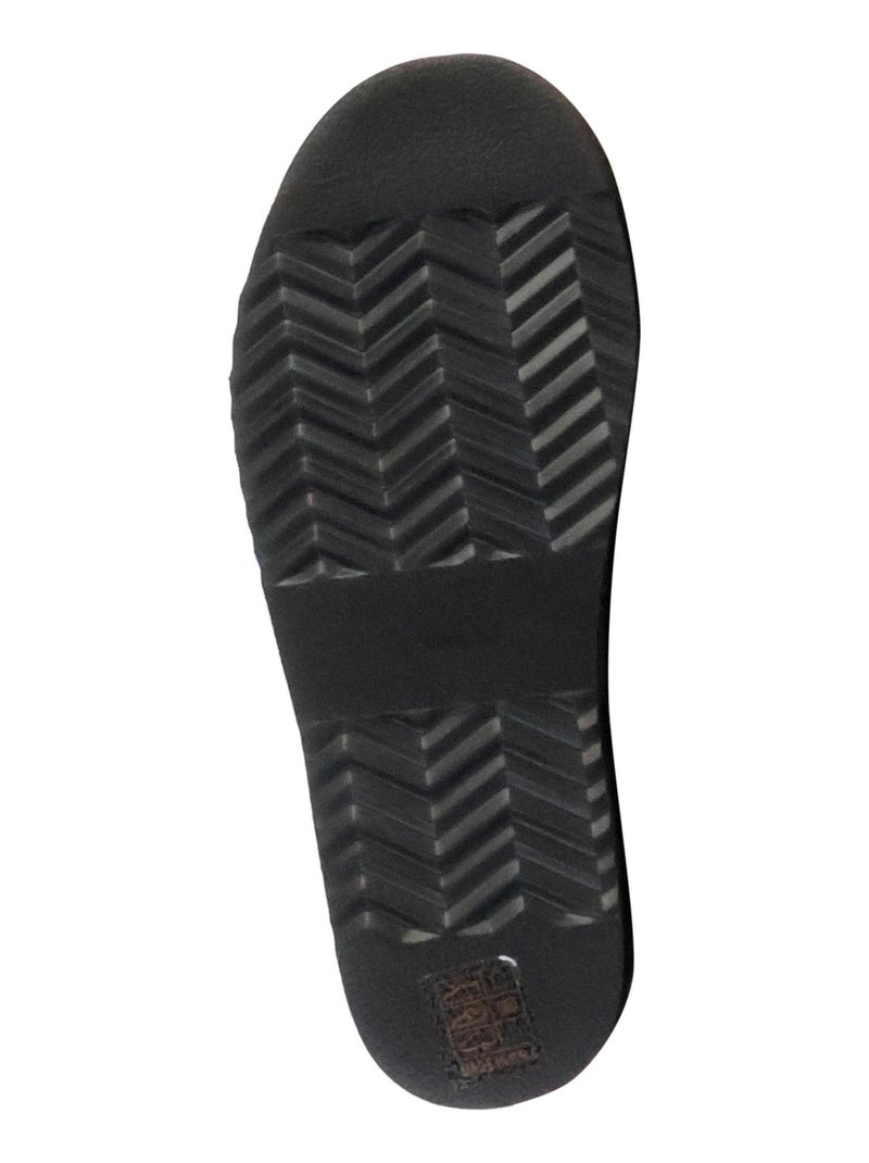 Bottines Chausson Cuir Natural World Media Merino Noir - Kiabi