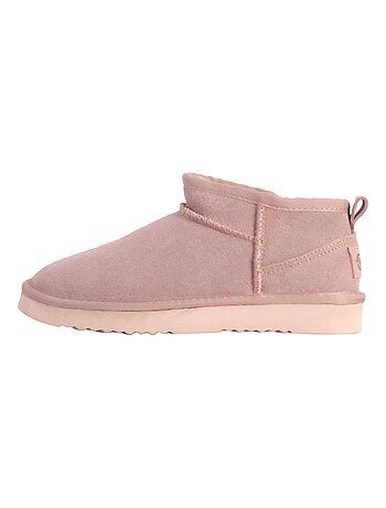 Bottines Chausson Cuir Natural World Media Merino
