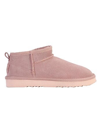 Bottines Chausson Cuir Natural World Media Merino